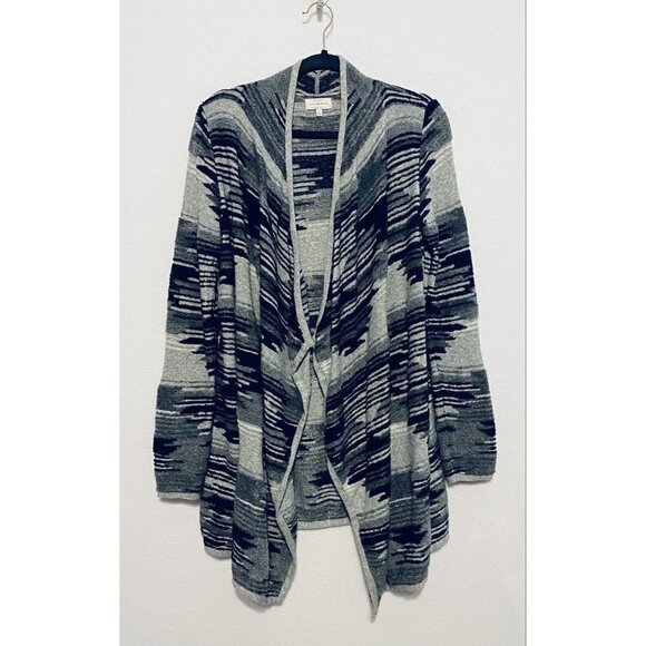 Lucky Brand Womens Southwest Print Drape Front Blanket Cardigan Size Small - Picture 1 of 7